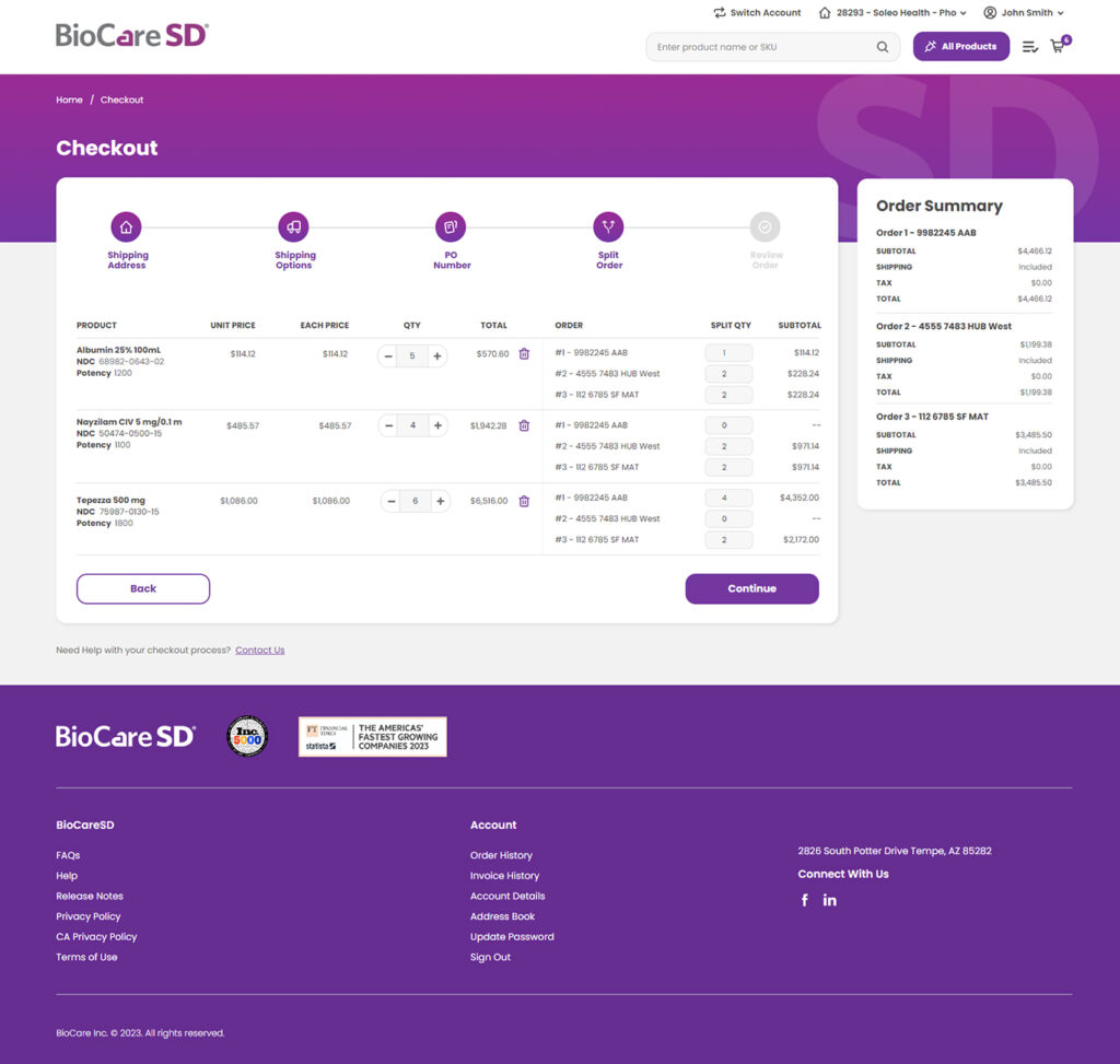 BioCare SD - High Fidelity Wireframes - Checkout BioCare SD - High Fidelity Wireframes - Checkout