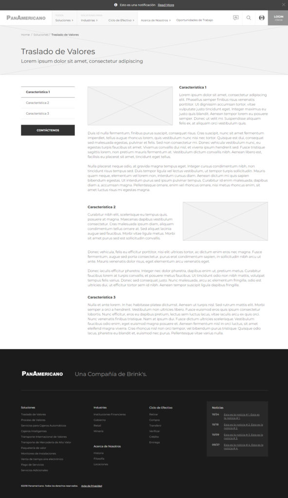 Brinks - PanAmericano - Low Fidelity Wireframes - Traslado Brinks - PanAmericano - Low Fidelity Wireframes - Traslado
