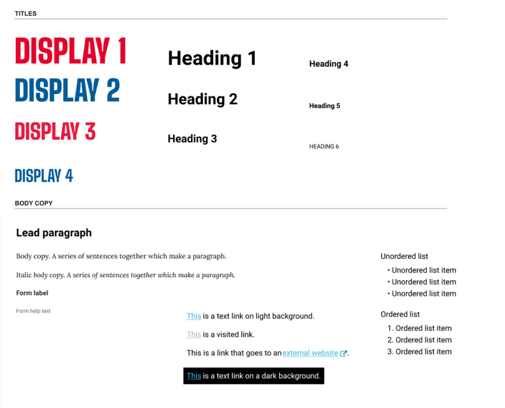 Chicago Health Alert Network - Style Guide - Typography